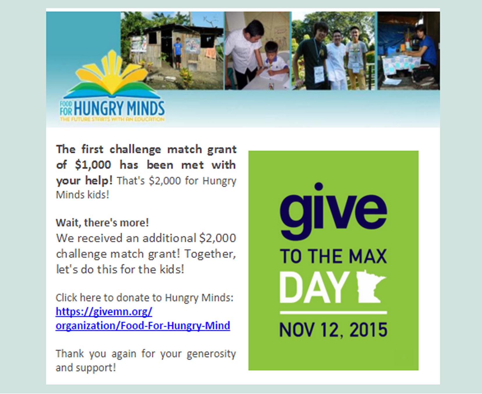 It's Give to the Max Day 2015!