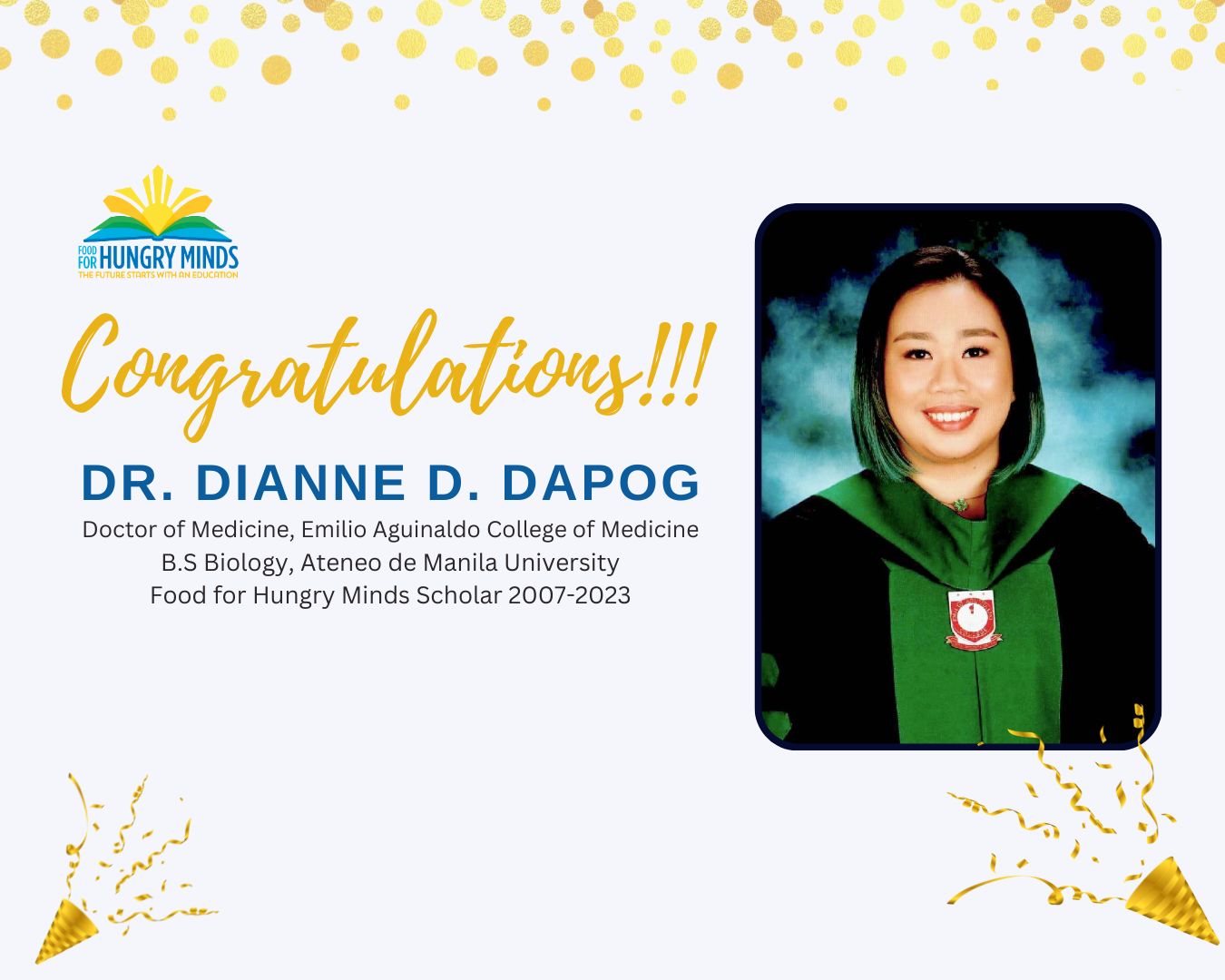 Congratulations, Dr. Dianne!