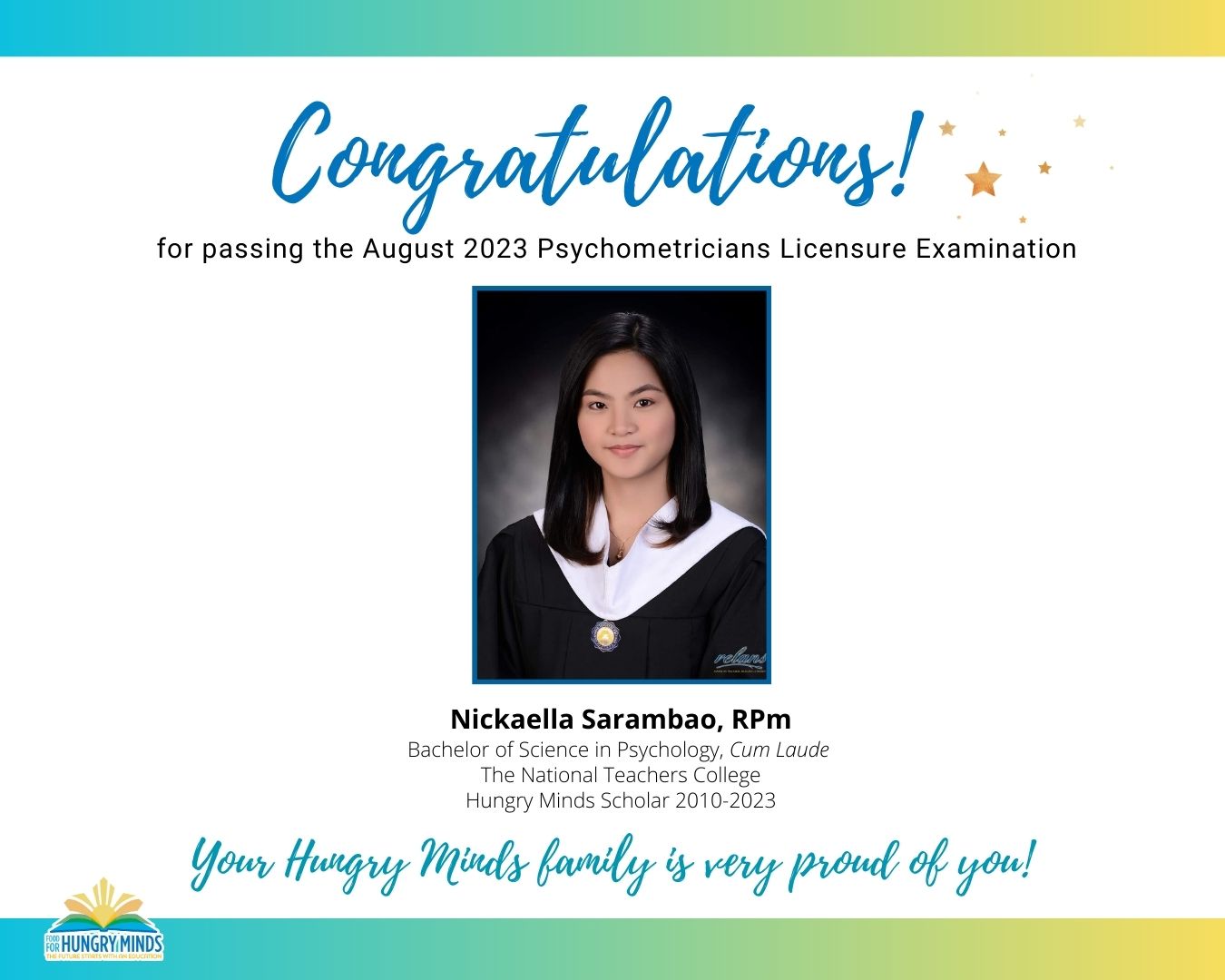 Congratulations, Nicka!