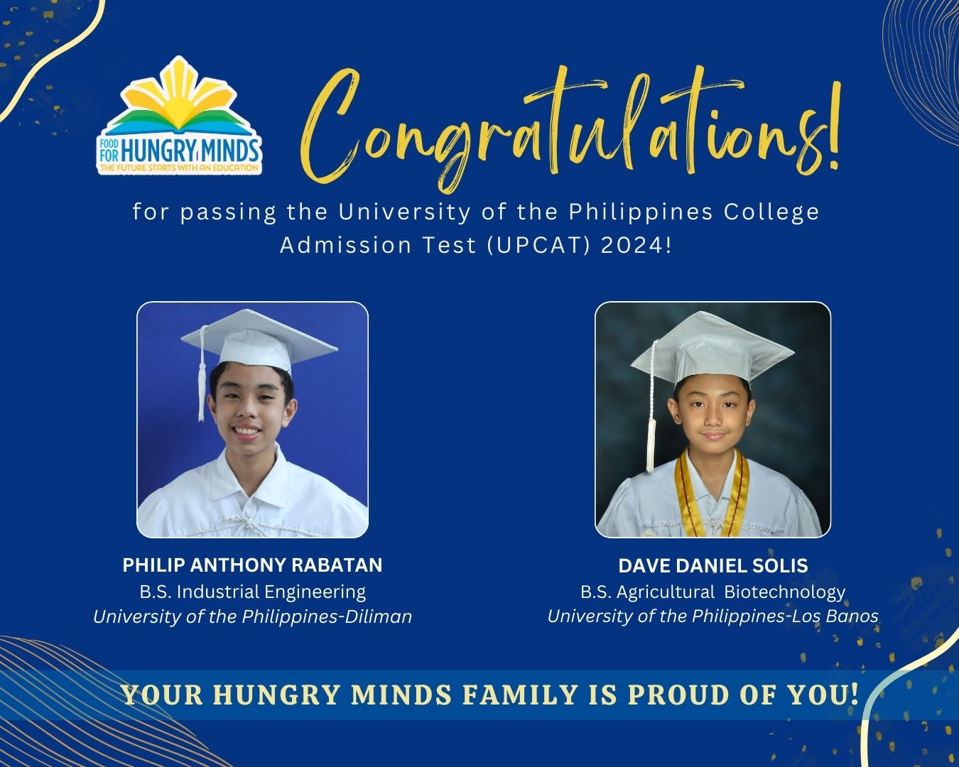 Congratulations, Philip and Dave!