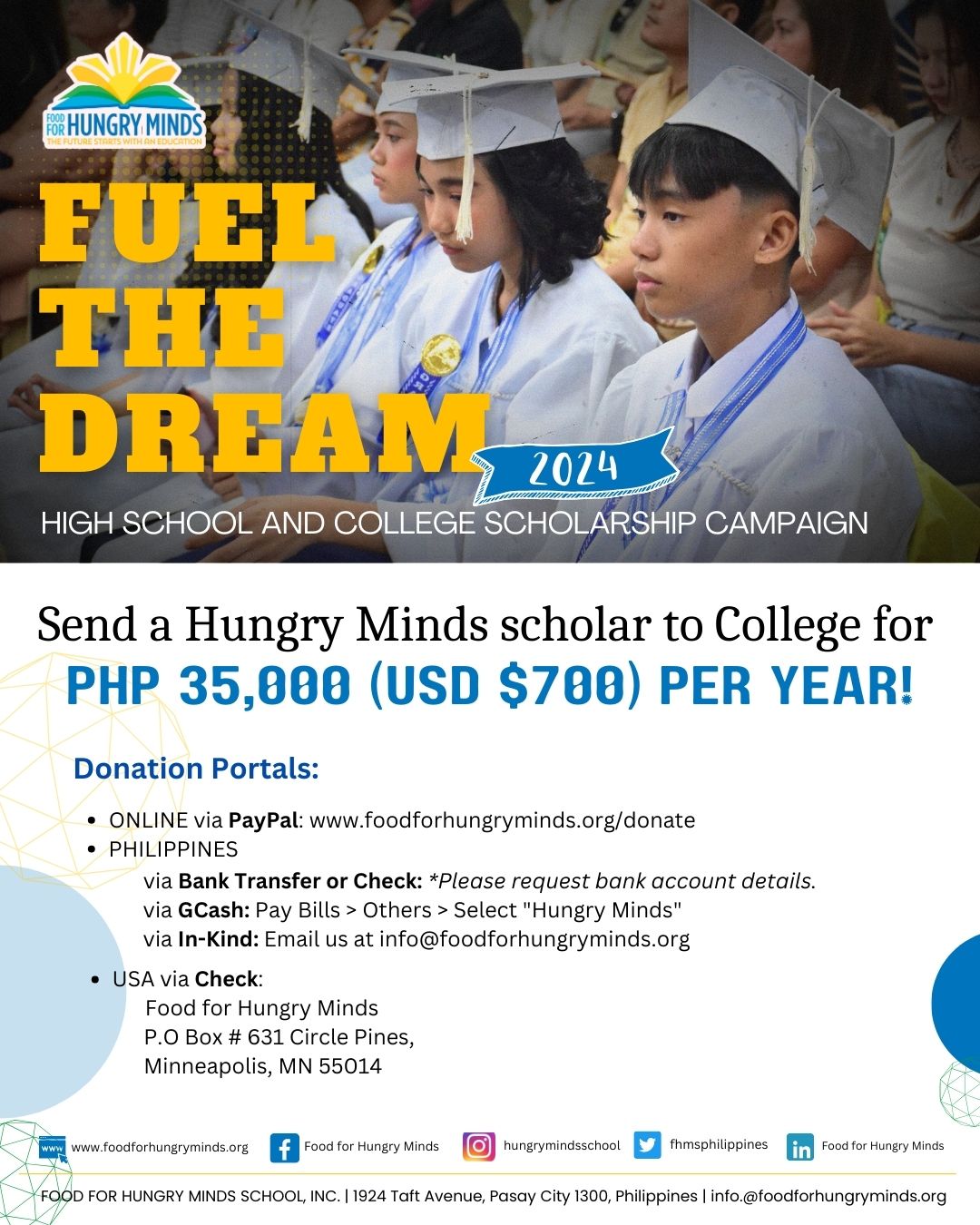 Fuel the Dream of Hungry Minds Schoalrs!