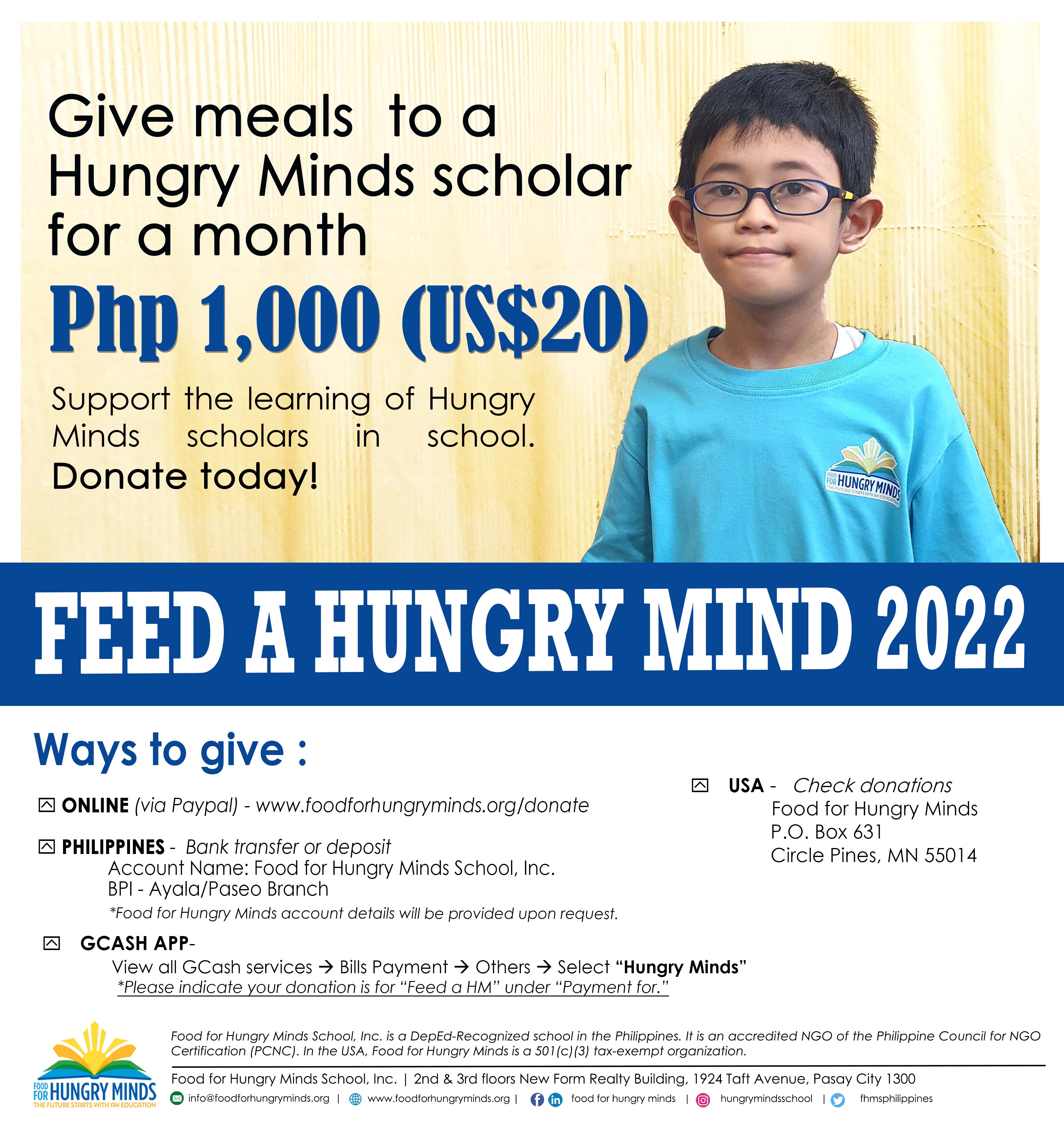 Help us provide meals to our learners!