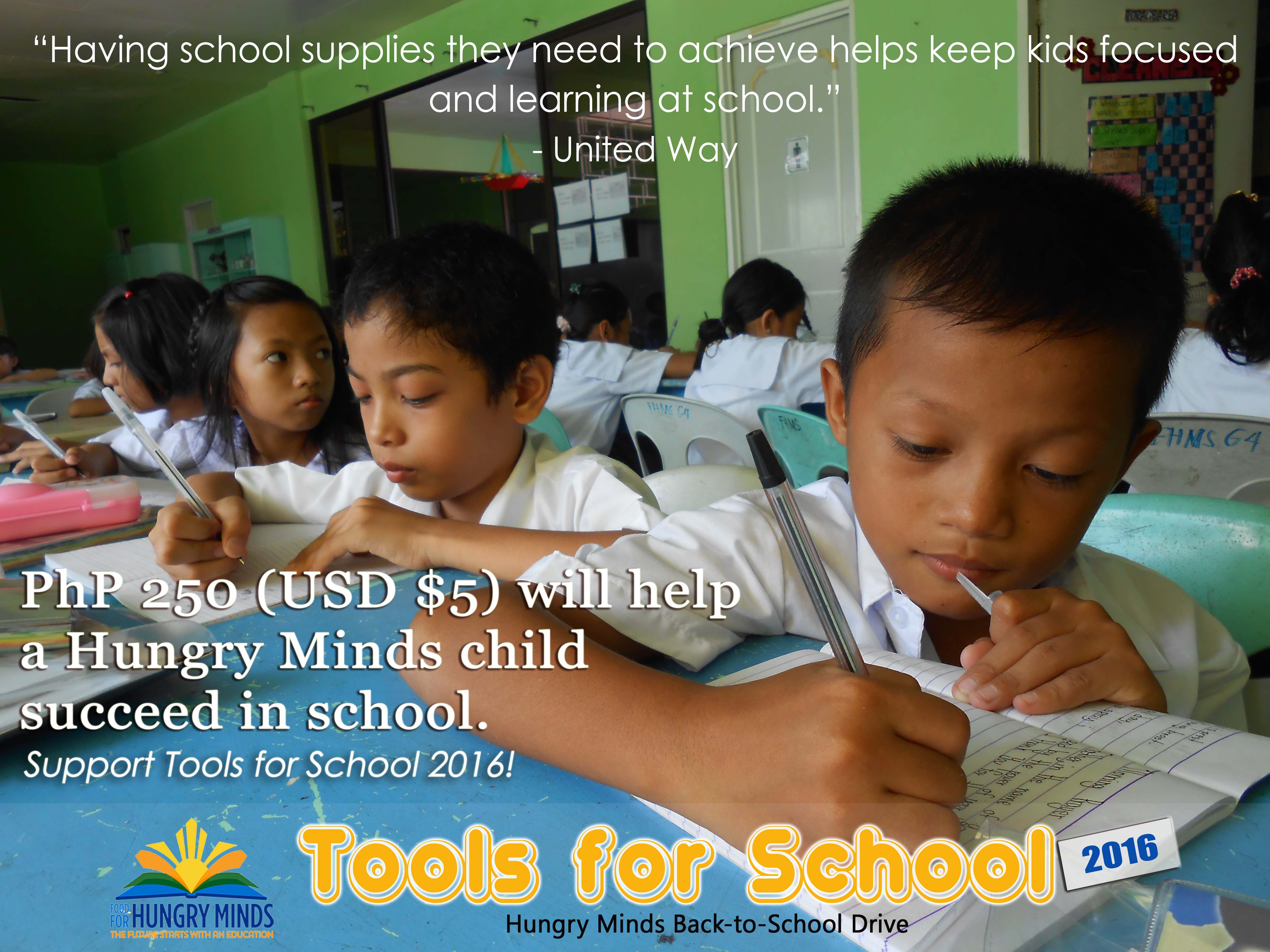 Thank you for supporting the Tools for School Campaign 2016!